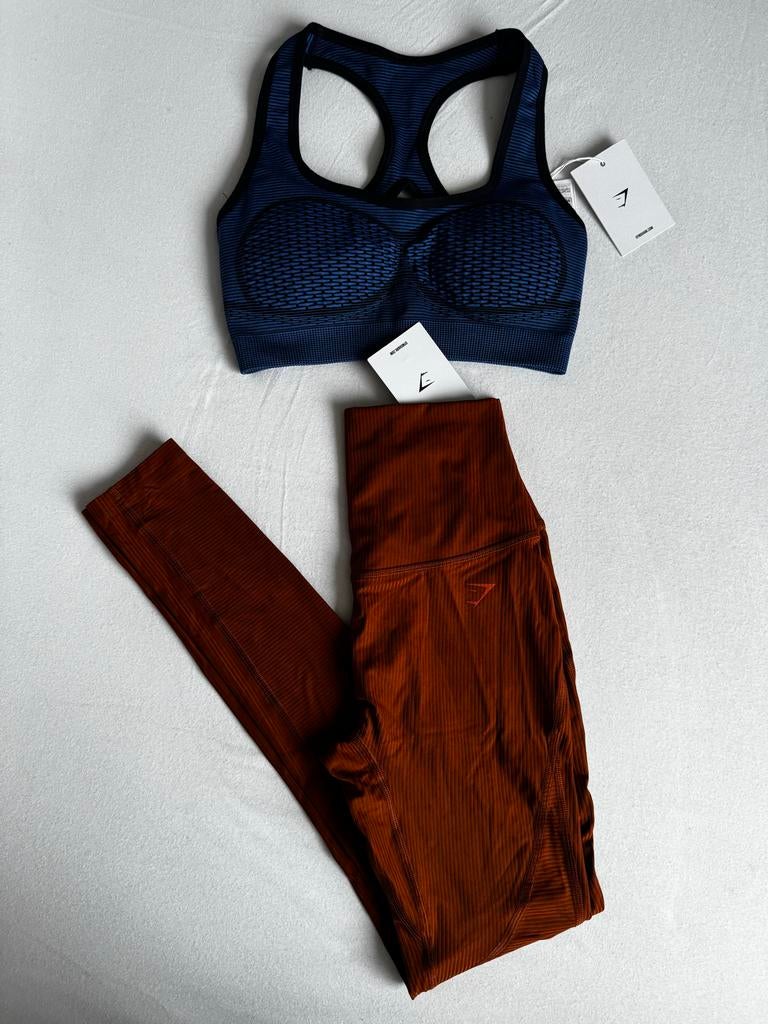Gymshark set  Nieuw! Legging-XS en sport BH-S, Kleding | Dames, Sportkleding, Nieuw, Fitness of Aerobics, Maat 36 (S), Overige kleuren