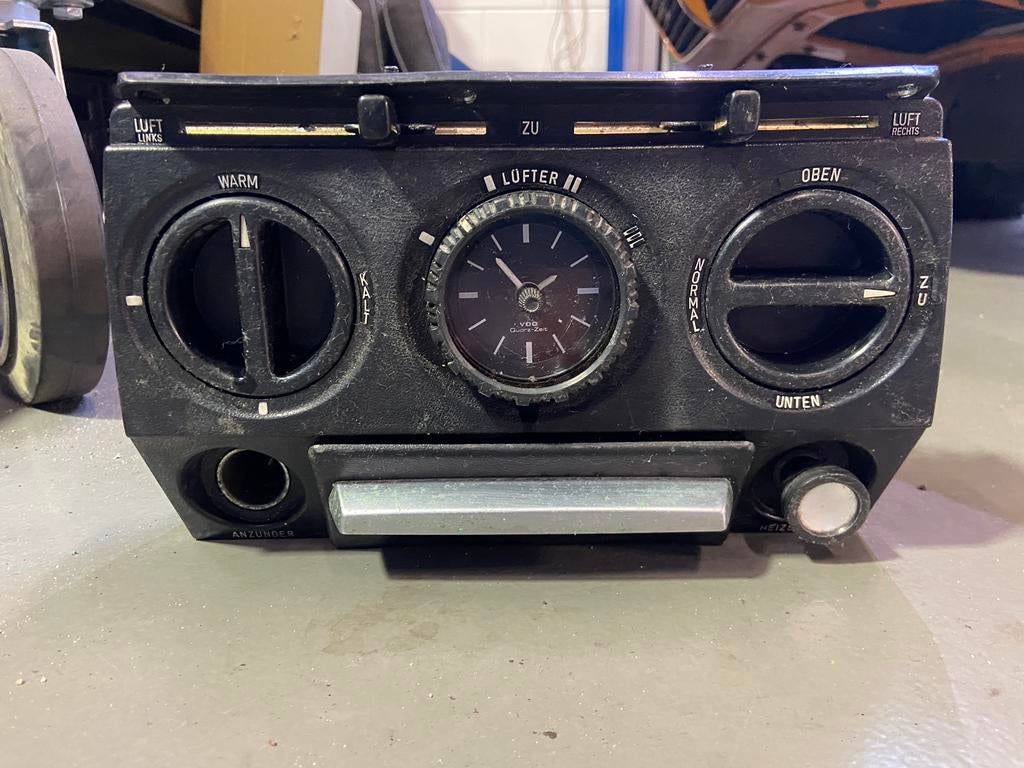 BMW e12 kachel / climate paneel console VDO klok, Auto-onderdelen, Ophalen of Verzenden, Gebruikt, BMW