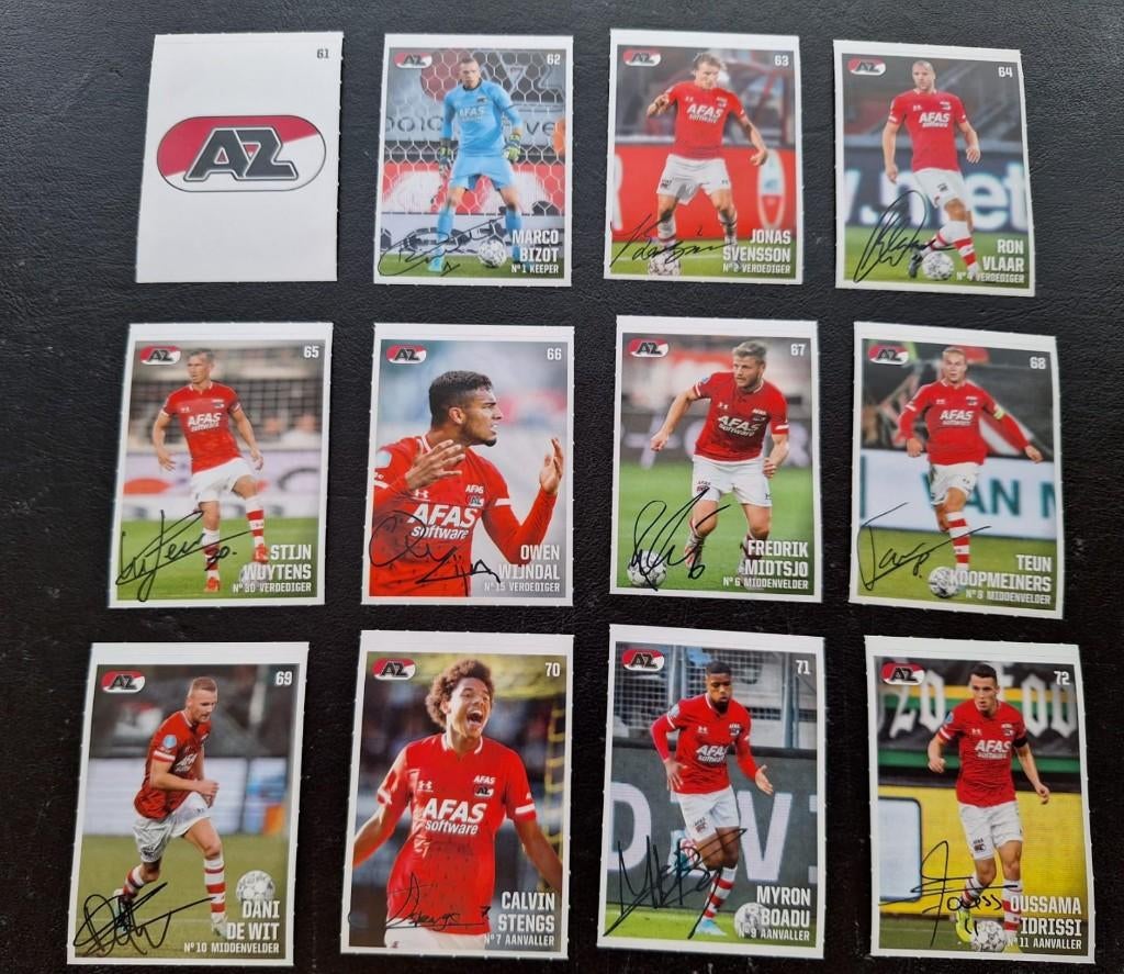 Complete set stickers AZ Alkmaar 2019-20, Verzamelen, Ophalen of Verzenden, Zo goed als nieuw, AZ, Poster, Plaatje of Sticker