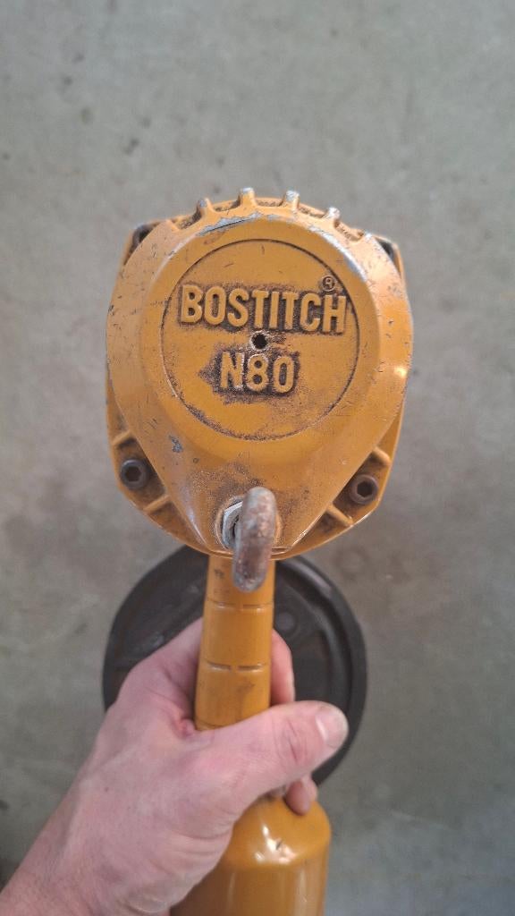 Bostitch trommeltacker schiethamer spijkertacker op lucht, Gebruikt, ., Ophalen of Verzenden, .