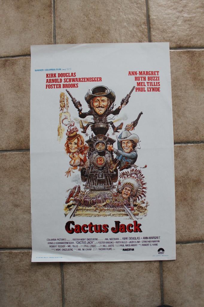 filmaffiche Arnold Schwarzenegger Cactus Jack filmposter, Rechthoekig Staand, Ophalen of Verzenden, Zo goed als nieuw, A1 t/m A3