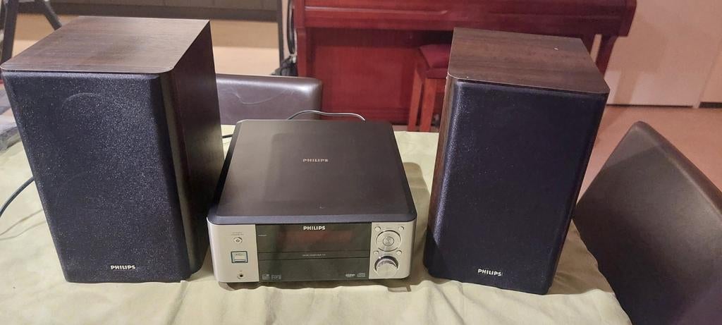 Philips MCM 710 Hifi Systeem met 2 Speakers, Audio, Tv en Foto, Stereo-sets, Philips, Gebruikt, Microset, Tuner of Radio