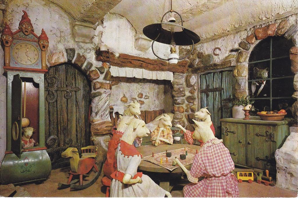 Efteling ansichtkaart De wolf en de zeven geitjes, Ophalen of Verzenden, Gebruikt, Overige typen