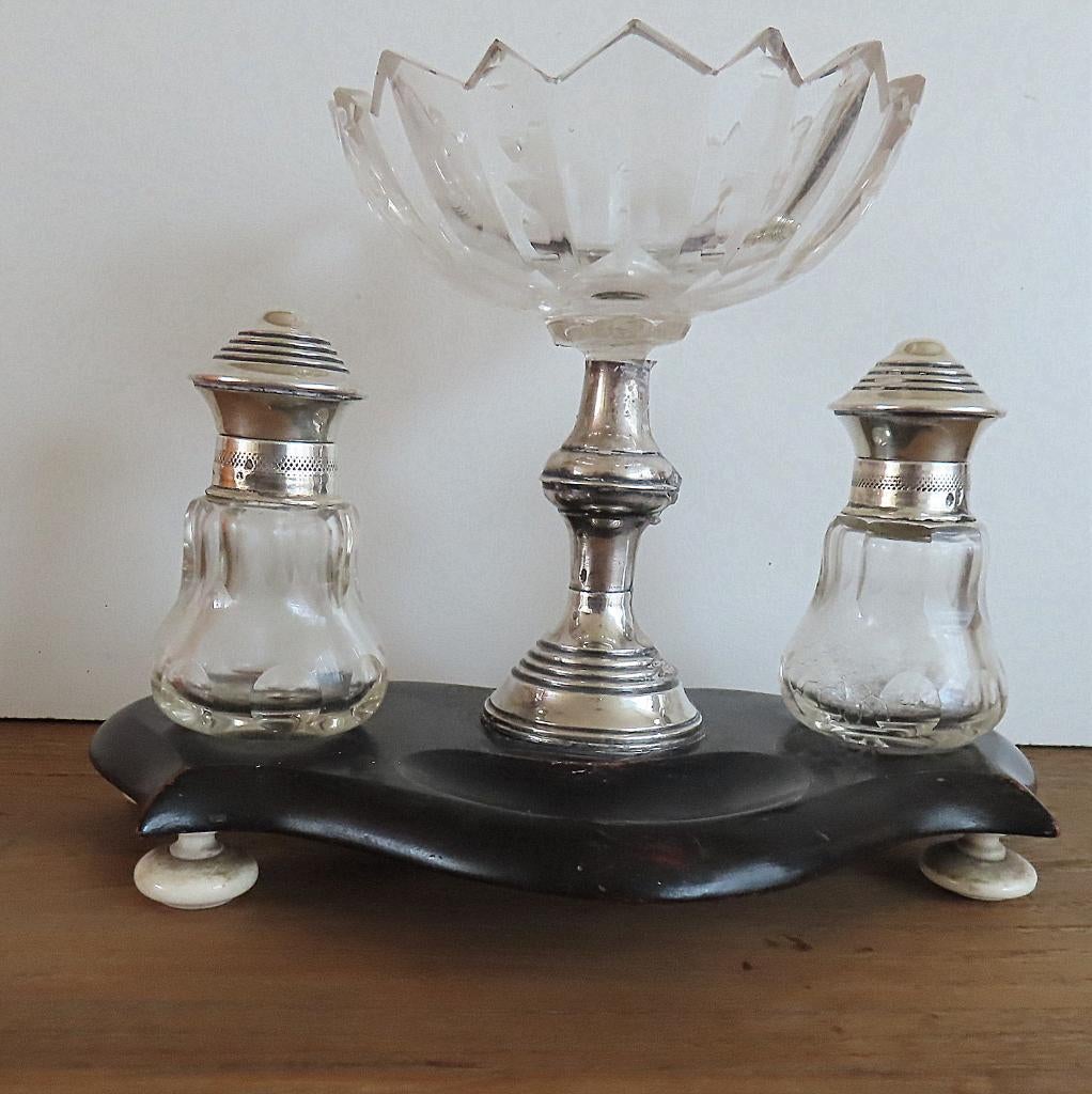 Uit inboedel: Antiek zilveren inktstel C.E.Held (1861-1885), Ophalen of Verzenden, Zilver