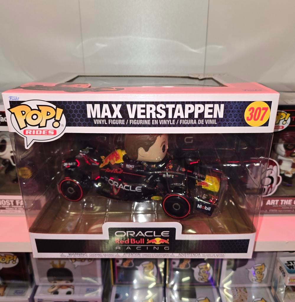 Funko Pop! 307 Max Verstappen (met auto), Ophalen of Verzenden, Zo goed als nieuw