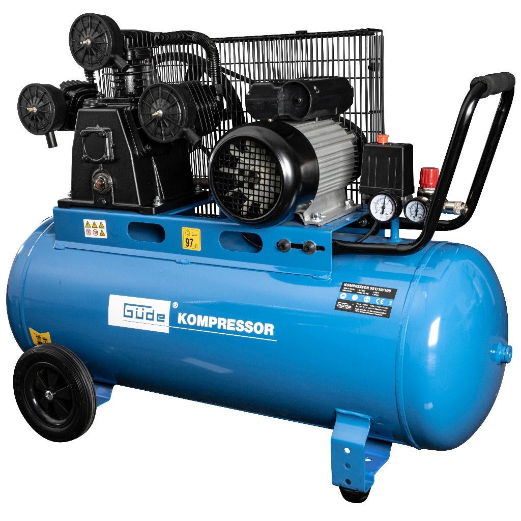 Gude 551/10/100 3 Cilinder compressor 100 liter ketel/230 V!, Ophalen, Nieuw