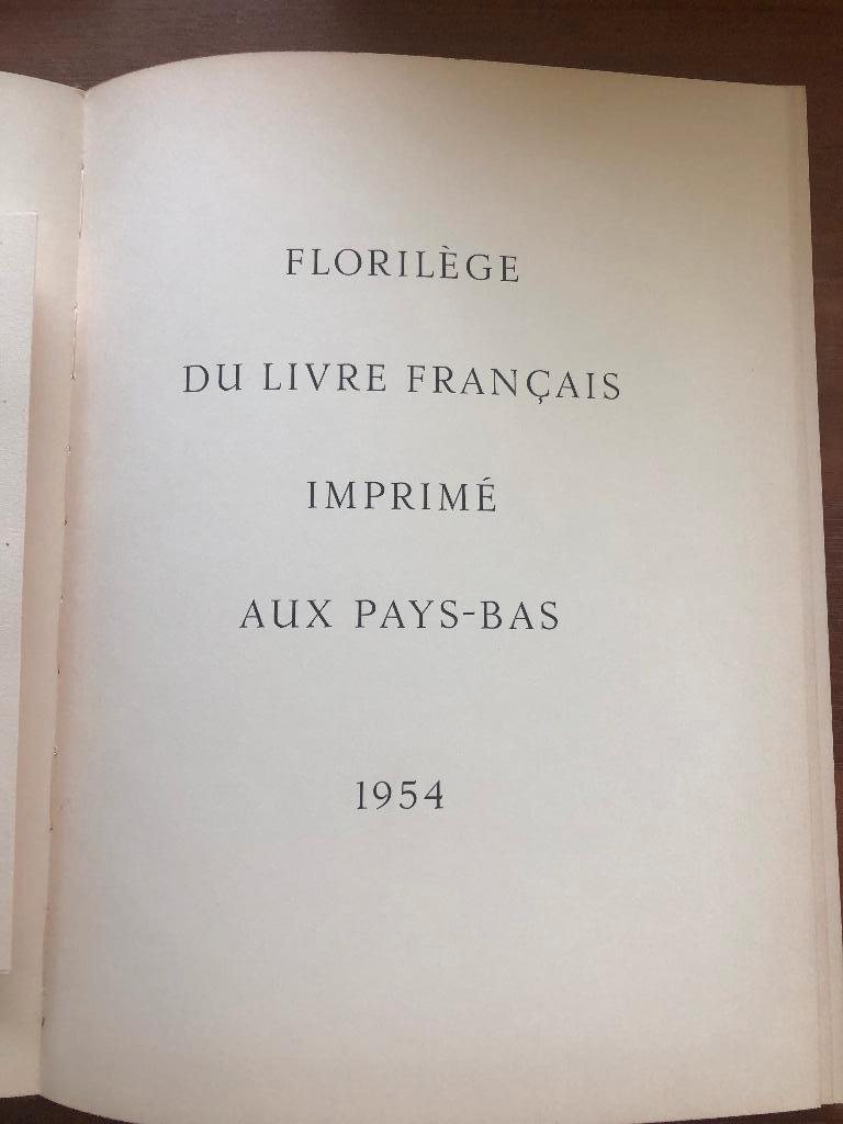 1954 Florilège du livre Français imprimé aux Pays-Bas., Verzenden