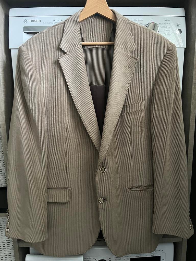 Ribstof colbert van Sorano maat 54, Ophalen of Verzenden, Zo goed als nieuw, Maat 52/54 (L), Beige