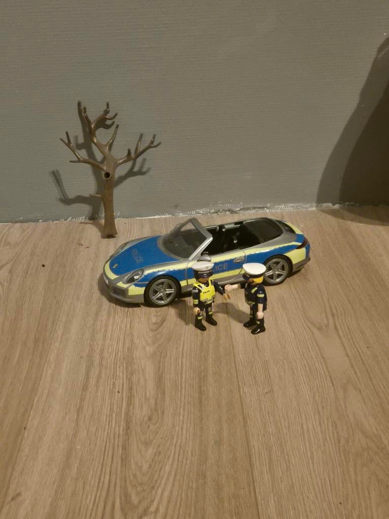 Playmobil Politie Porsche - Defecte Zwaailichten, Ophalen of Verzenden, Gebruikt, Los playmobil