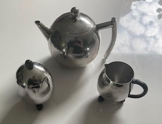 Retro theepot met roomstel Alex Meijer en co, Antiek en Kunst, Ophalen of Verzenden