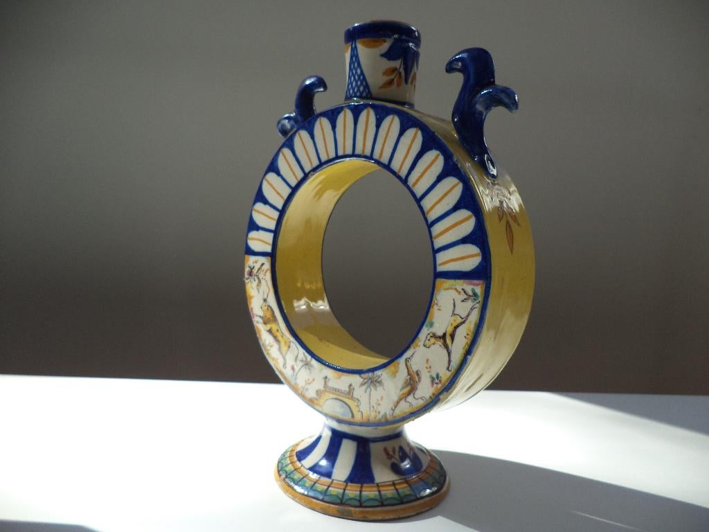 Oude Spaanse vaas Majolica Puente del Arzobispo keramiek, Ophalen of Verzenden