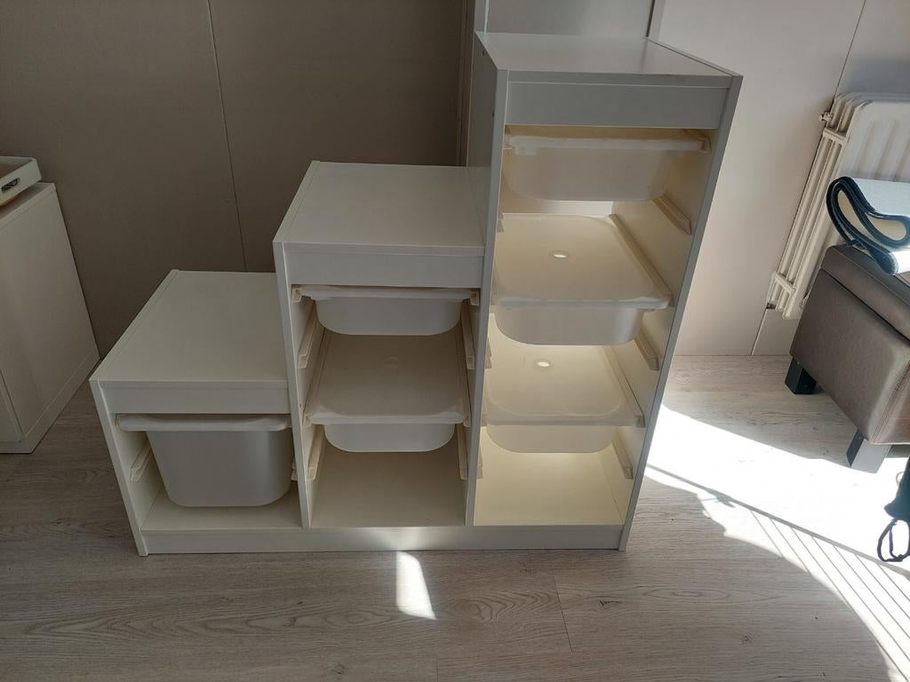 2x IKEA Trofast kasten met bakken en plankjes, Ophalen, Gebruikt, Kast, 105 cm of meer