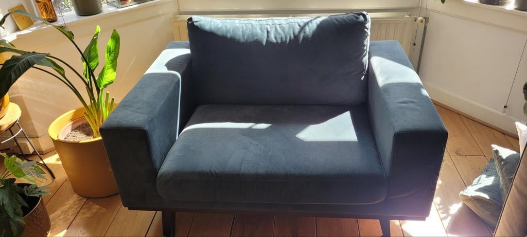 Love seat groen velvet torino wehkamp, Ophalen, Gebruikt, Tweepersoons, 75 tot 100 cm
