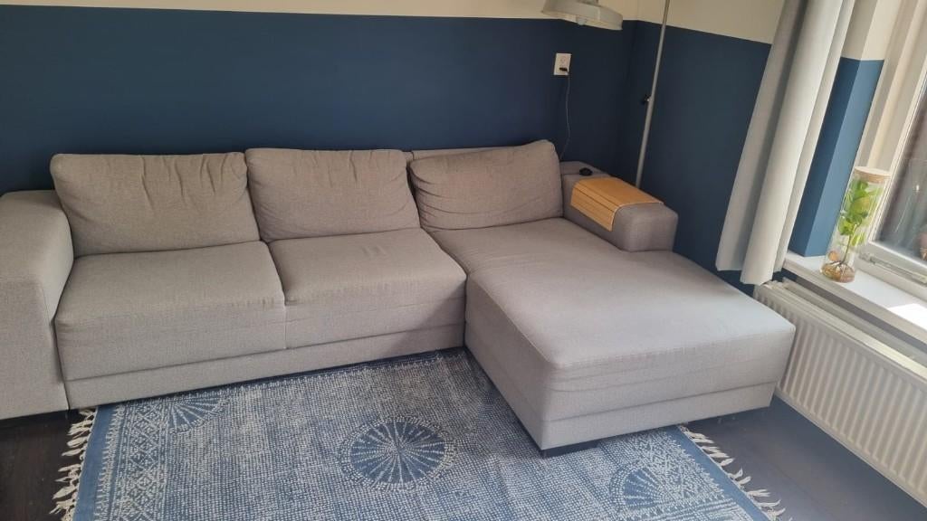 Bank 2-delig Antraciet, Huis en Inrichting, Banken | Bankstellen, Ophalen, 250 tot 300 cm, Gebruikt, Hoekbank