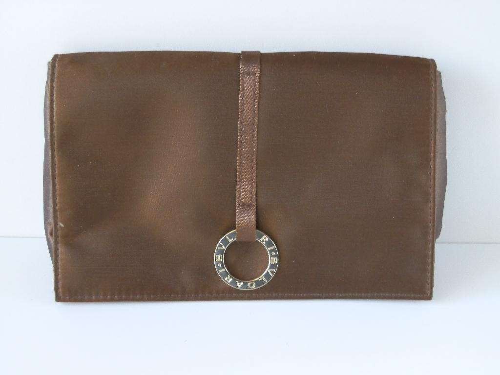 Bulgari beautycase of beautytas. Bruin. Bvlgari., Ophalen of Verzenden, Zo goed als nieuw, Bruin, Softcase