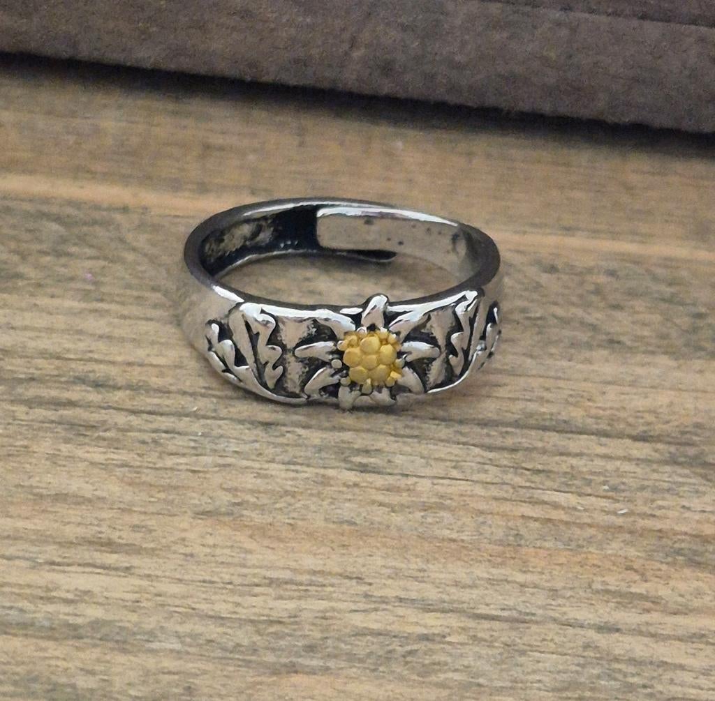 Edelweiss ring ww2, Verzamelen, Militaria | Tweede Wereldoorlog, Verzenden, Duitsland, Overige typen