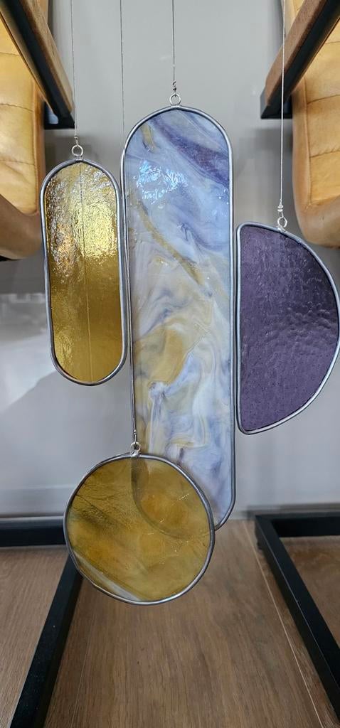Modern Glas-in-lood Object - Uniek Handgemaakt Design, Ophalen of Verzenden