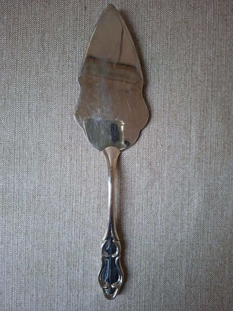 Verzilverde grote taartschep, Antiek en Kunst, Antiek | Bestek, Ophalen of Verzenden