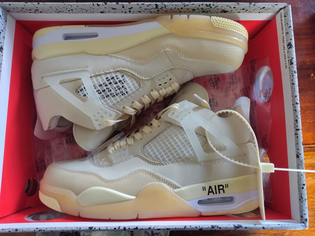 Jordan 4 off white nep, Kleding | Heren, Schoenen, Wit, Nieuw, Ophalen of Verzenden, Nike Air Jordan