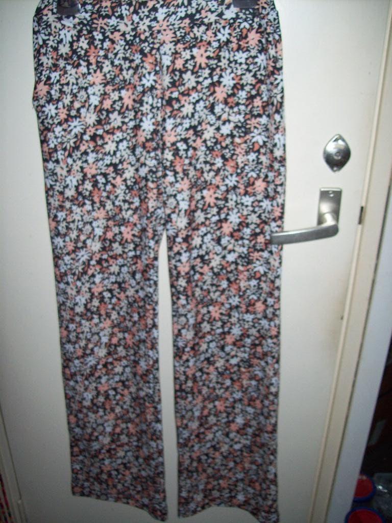 Legging zwart met bloemen roze/wit S 36 flared  Pescara, Zwart, Nieuw, Ophalen of Verzenden, Prescara