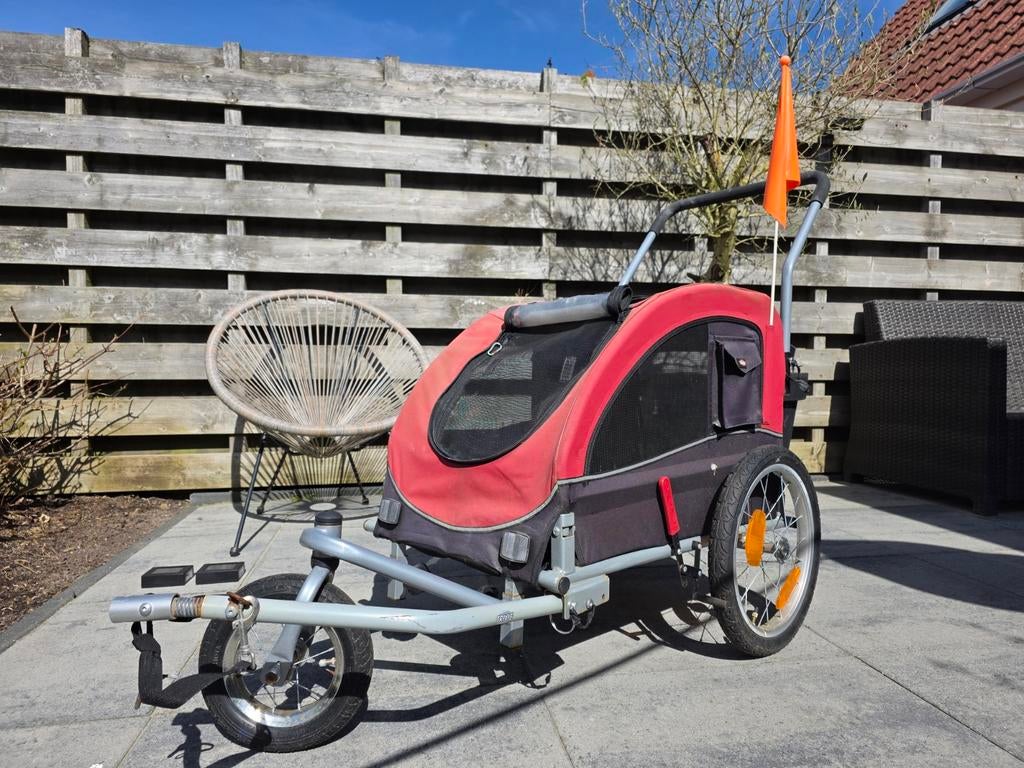 Trixie honden fietskar aanhanger maat M jogger, Ophalen