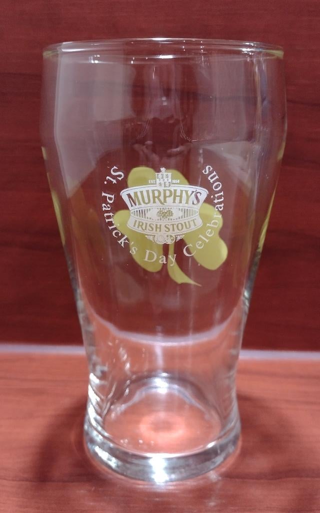 Vintage Murphy’s Irisch Stout Glas 50cl Dubbel print. (A), Ophalen of Verzenden, Gebruikt, Glas of Glazen, Overige merken