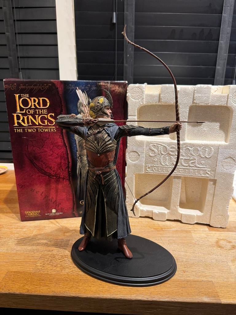 Sideshow weta Galadhrim Archer statue Lord of the Rings, Ophalen of Verzenden, Zo goed als nieuw, Beeldje of Buste