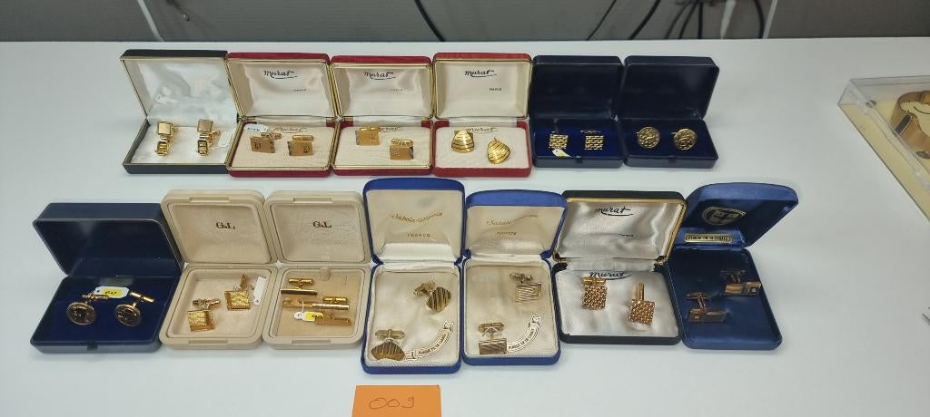 NIEUWE OLD STOCK van stopzetting winkel., Ophalen, Overige materialen, Manchetknopen, Verguld