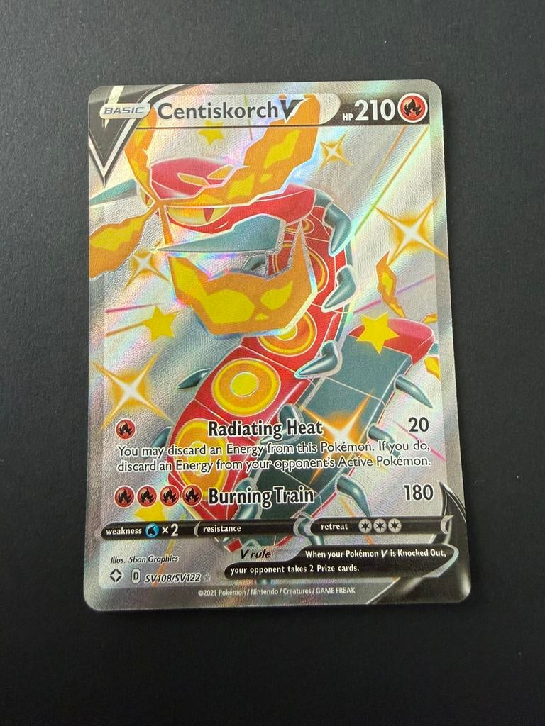Shining Fates SV108/SV122 Centiskorch V, Hobby en Vrije tijd, Verzamelkaartspellen | Pokémon, Ophalen of Verzenden, Nieuw, Losse kaart