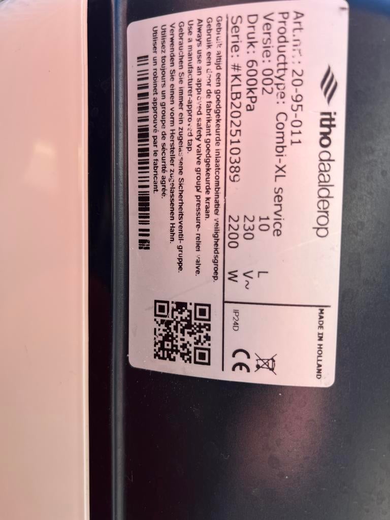 Franke Boiler Flow 2020, Minder dan 20 liter, Ophalen of Verzenden, Boiler, 6 t/m 10 jaar oud