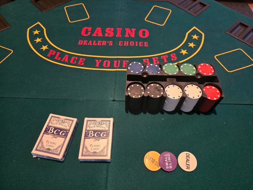 Casino Tafelblad met Accessoires, Ophalen