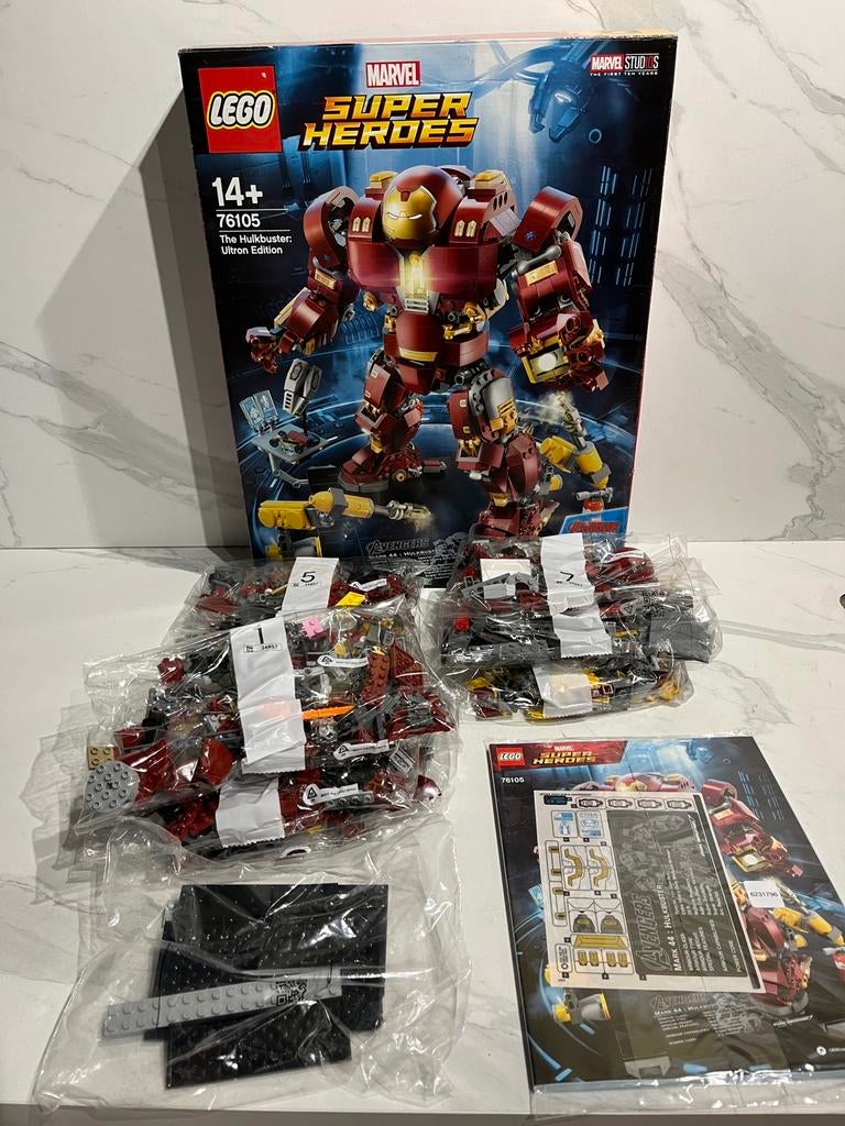 Lego Marvel 76105 The hulkbuster, Ophalen, Zo goed als nieuw, Complete set, Lego
