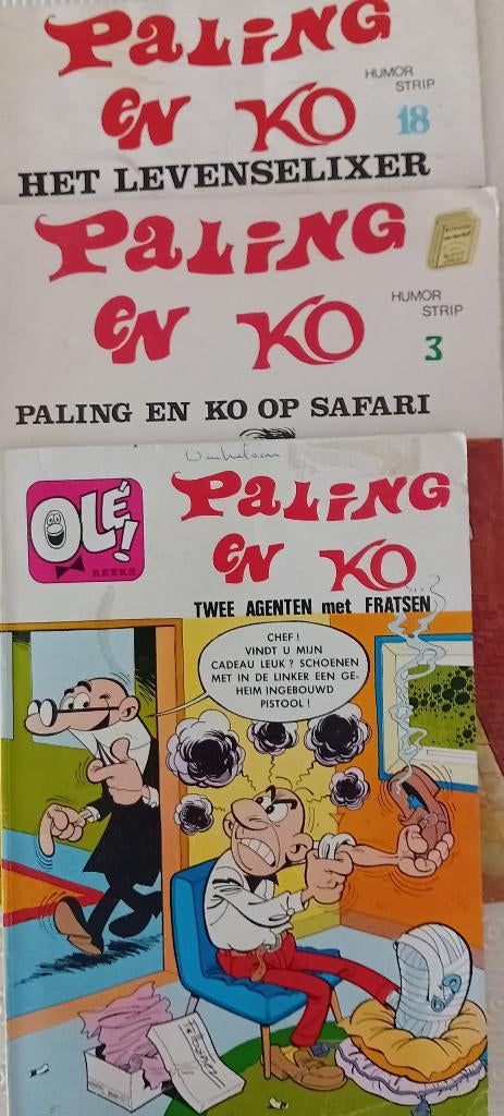 Te Koop: Drie stripboeken van Paling en Ko. , Meerdere stripboeken, Ophalen of Verzenden, Gelezen