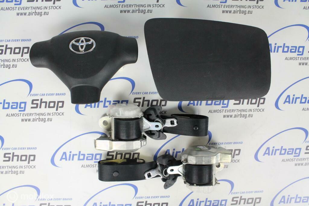 Airbag set – Paneel set zwart Toyota Aygo (2005 – 2014), Gebruikt, Ophalen of Verzenden