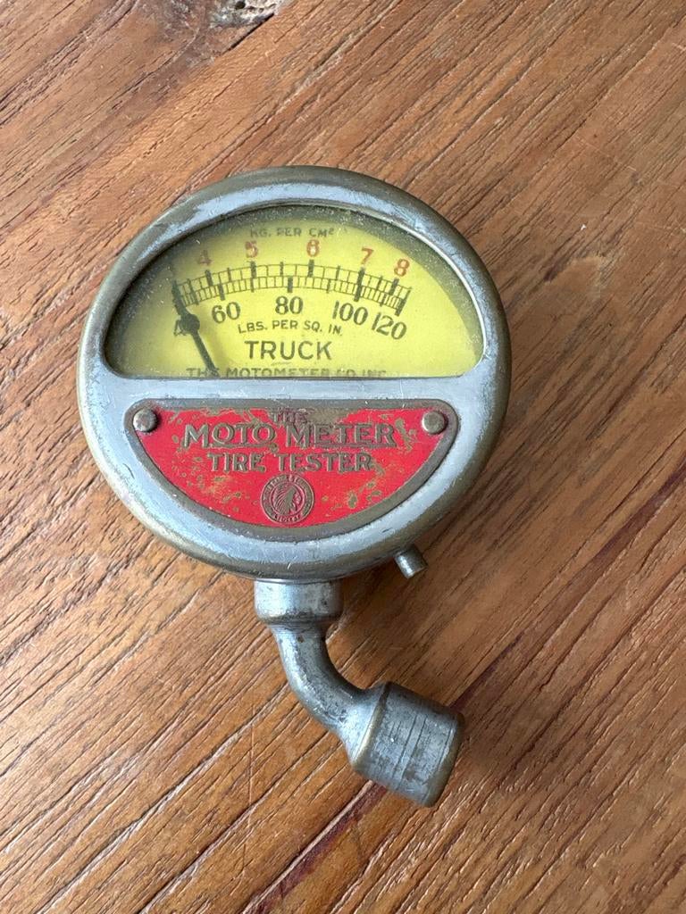Vintage Moto Meter Tire Tester, Ophalen of Verzenden, Gebruikt, Universele onderdelen