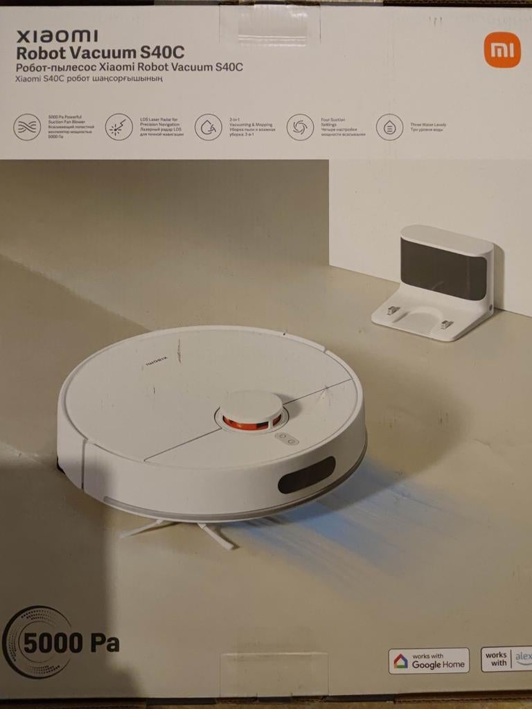 Xiaomi robotstofzuiger S40c met dweilfunctie | NIEUW, Ophalen of Verzenden, Nieuw, Reservoir, Robotstofzuiger
