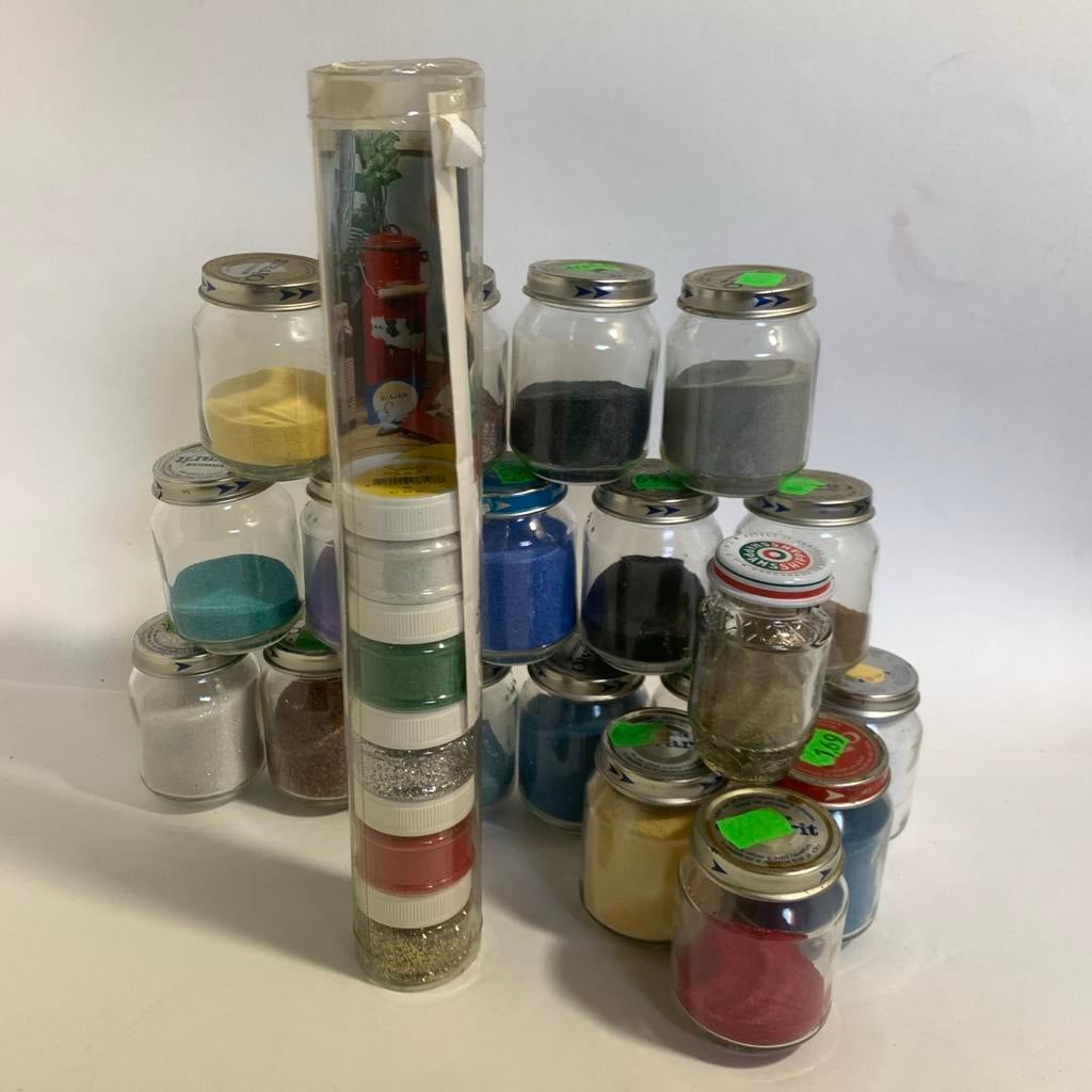 Potjes Sandy Art zandkunst en glitter decoratiezand zand, Ophalen of Verzenden, Zo goed als nieuw