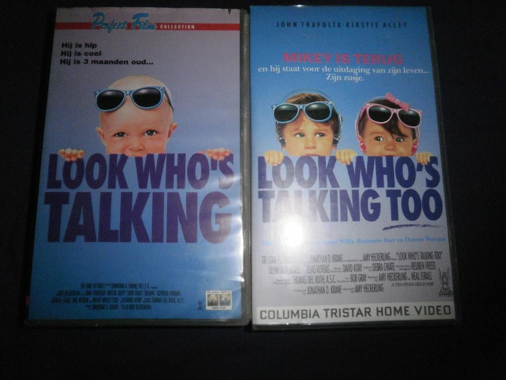 LOOK WHO'S TALKING 1 + 2! Komedie Klassiekers Op VIDEO!, Alle leeftijden, Ophalen of Verzenden, Zo goed als nieuw, Komedie
