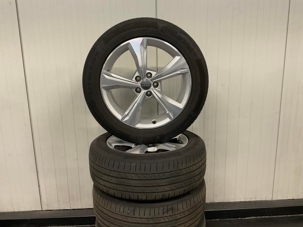 Originele Audi 19 inch velgen met Continental zomerbanden, 19 inch, Gebruikt, Banden en Velgen, Ophalen of Verzenden
