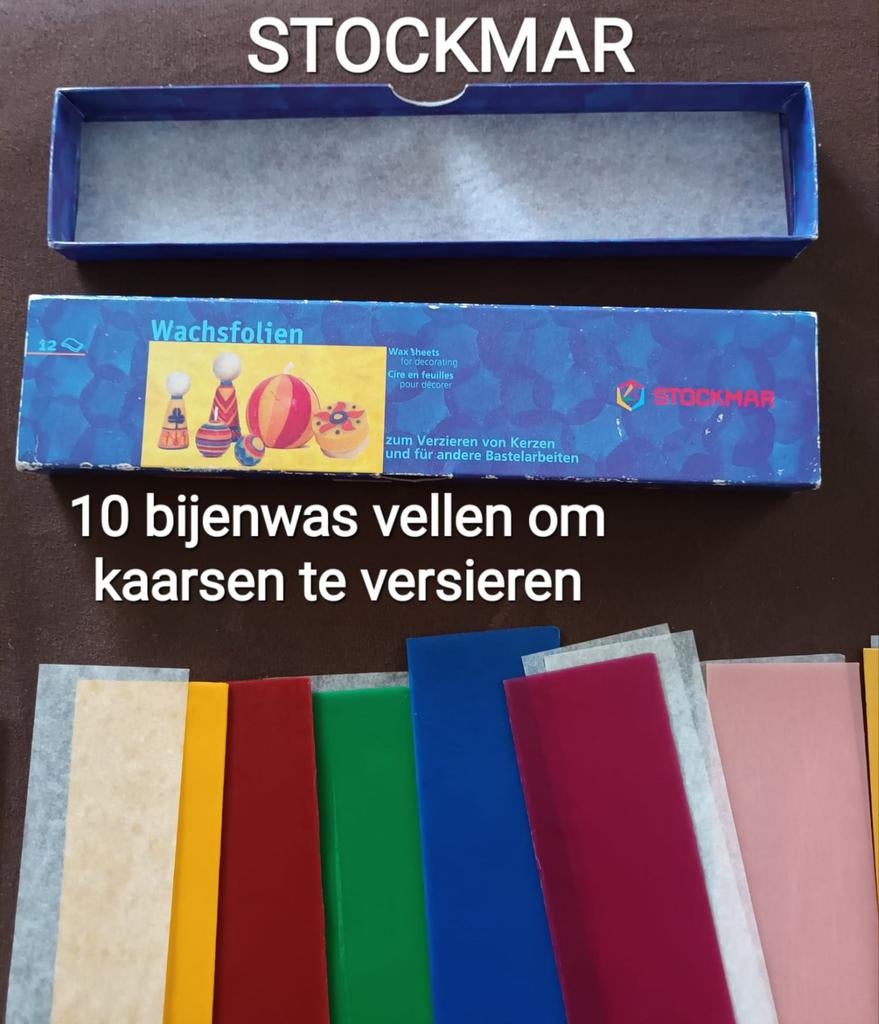 Stockmar Bijenwas Vellen - 10 Kleuren voor Kaarsdecoratie, Verzenden, Overige thema's, Meerkleurig, Natuurlijk materiaal