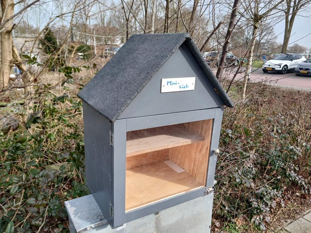 Mini bibliotheek minibieb ruilkastje eierenkastje, Ophalen of Verzenden, Nieuw, Hout, Overige typen