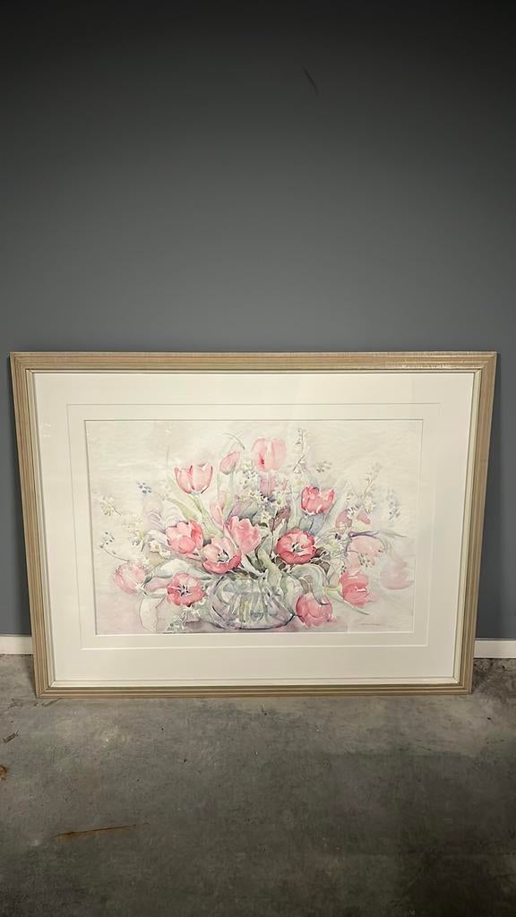 Schilderij aquarel, Ophalen, Zo goed als nieuw, Schilderij, Minder dan 50 cm