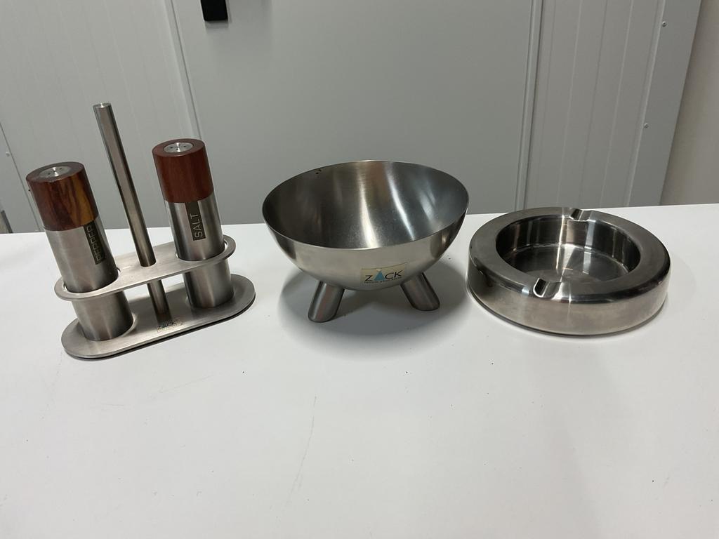 Zack accessoires Asbak en peper en zout stel en schaaltje, Ophalen, Zo goed als nieuw