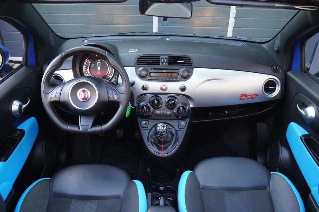 Fiat 500 C 1.2 500S DIGITALE COCKPIT LEDER AIRCO PDC ARMSTEU, Gebruikt, 4 cilinders, Cabriolet, Leder en Stof