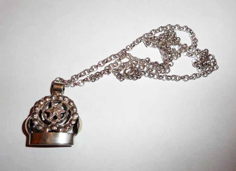 Ketting Lakzegel Jasseron Cachet chatelaine Signet, Ophalen of Verzenden, Zo goed als nieuw, Zilver, Overige materialen