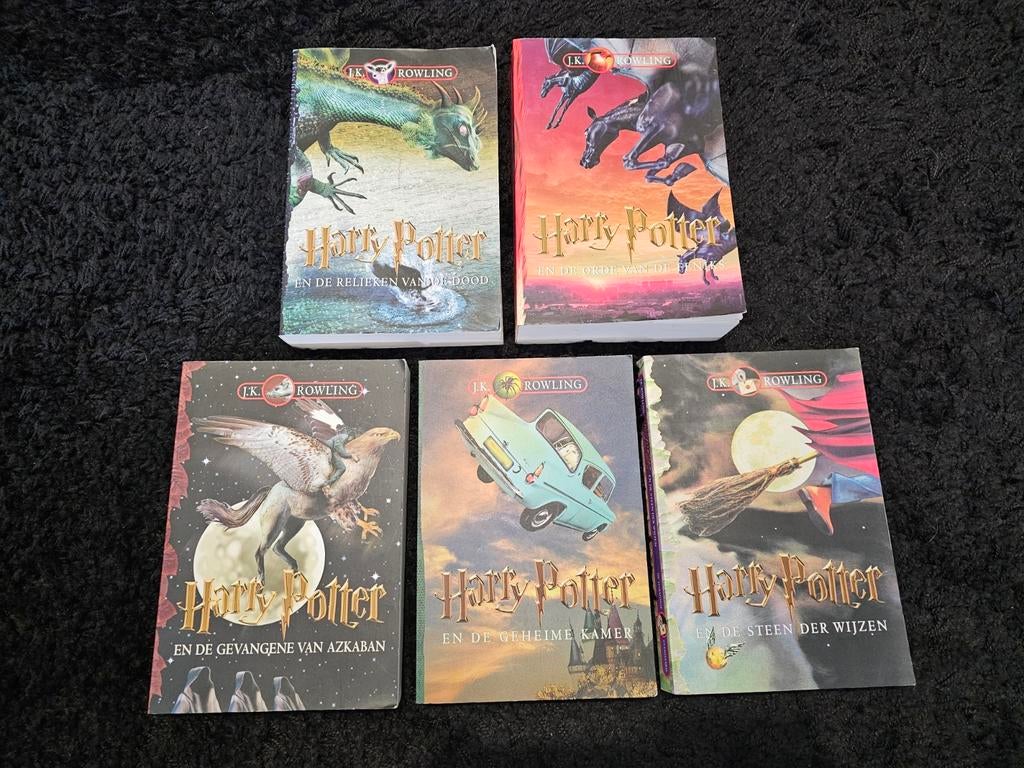 Harry Potter boeken - 5 stuks - Nederlandstalig, Ophalen of Verzenden, Boek of Poster