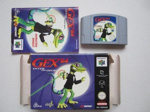 Gex enter the gecko N64 Nintendo 64, Gebruikt, 1 speler, Ophalen of Verzenden, Vanaf 3 jaar