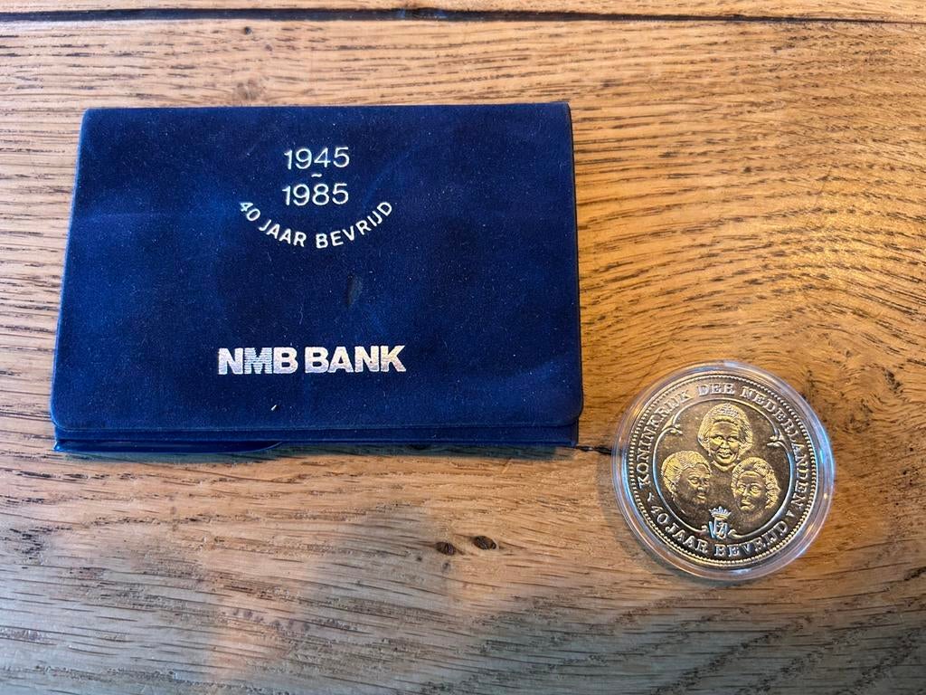 Nederland 40 jaar bevrijd munt, Ophalen of Verzenden, Overige landen