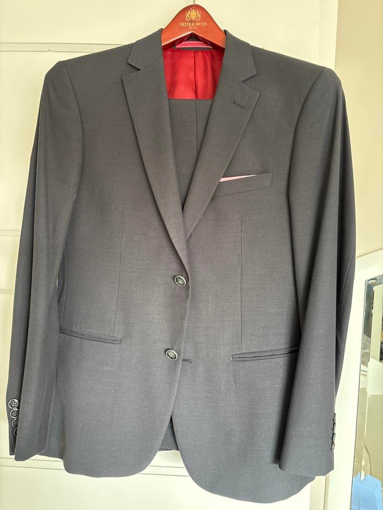 Antraciet 2-delig pak, jas maat 48, broek maat 54, Ophalen of Verzenden, Zo goed als nieuw, Overige maten, Grijs