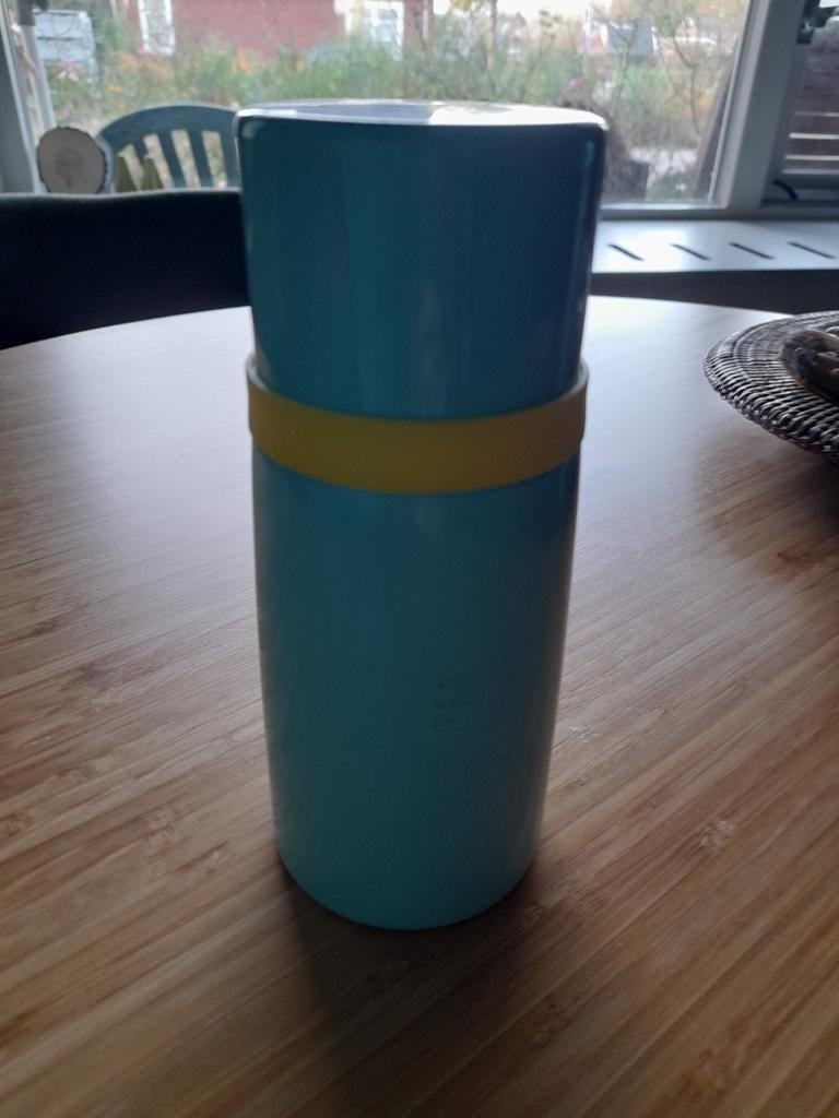 Kleine blauwe thermoskan, Ophalen of Verzenden, Gebruikt